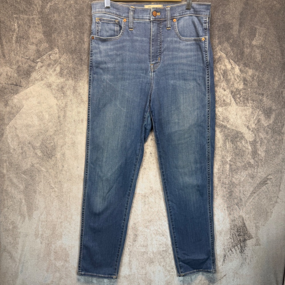 Madewell Stovepipe Jeans Womens Blue Slim 28T High Rise Straight Denim Casual